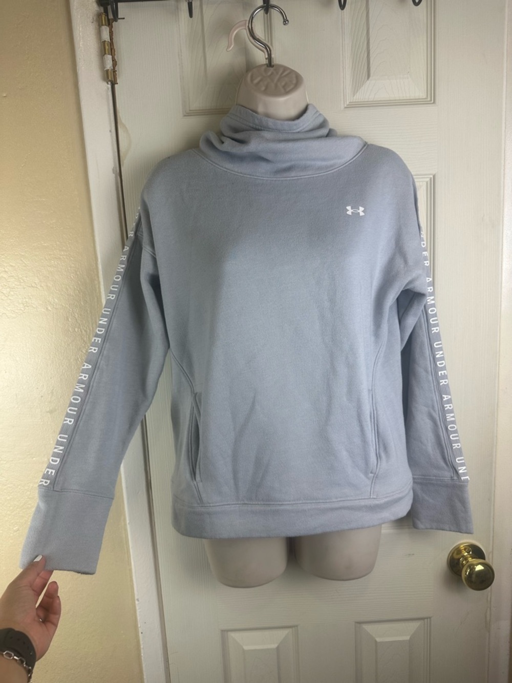 Under Armour Light Blue Cozy Fleece Pullover - Picture 2 of 4